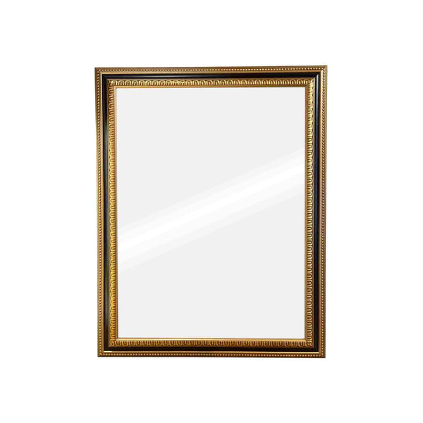 Classic Black Framed Mirror with Gilded Edge - The Carriage House Interiors
