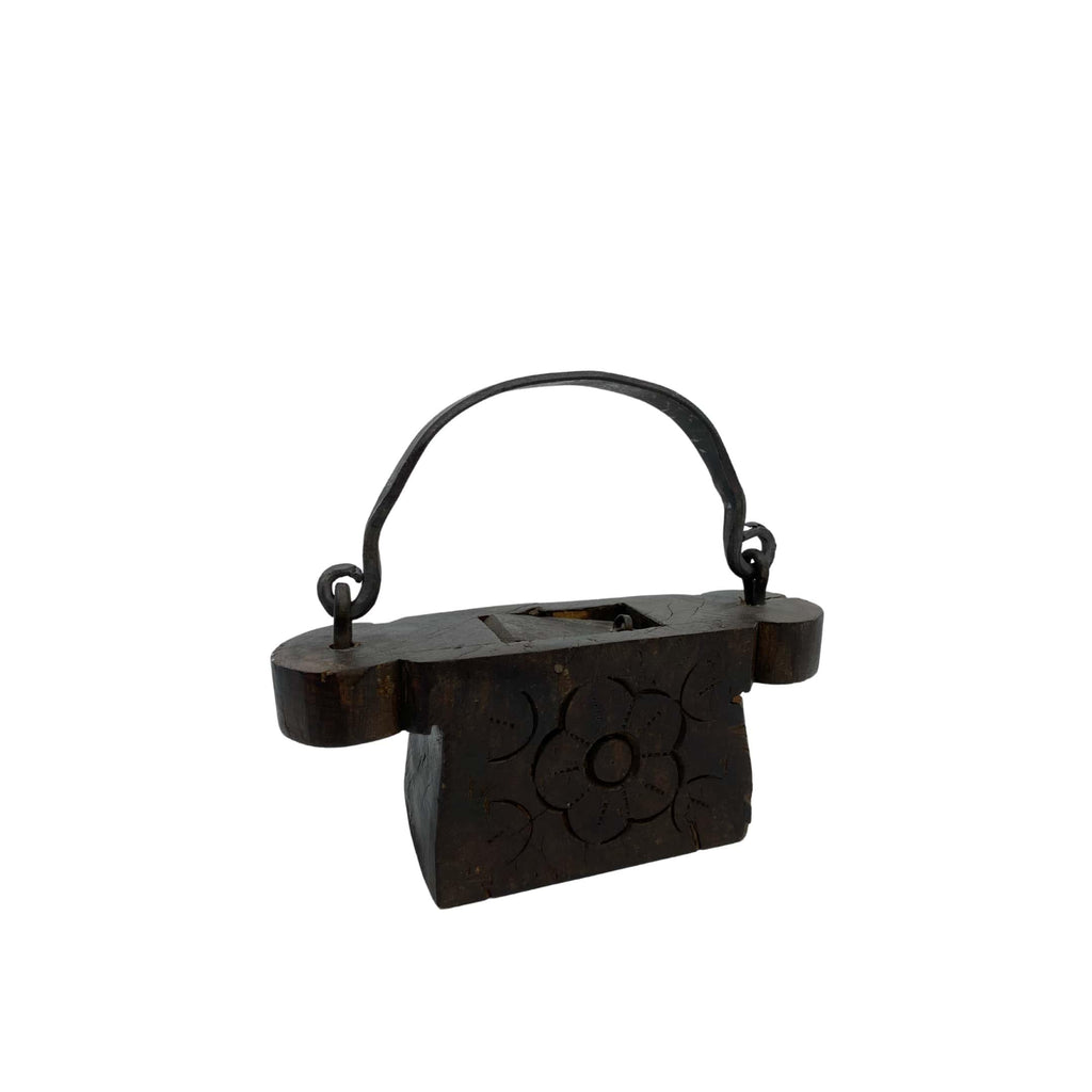 Antiqe Wood Hand Carved Wood Tinder Box - Forged Metal Handles. Explore our collection of antiques from China, Tibet, India , Thailand and Japan. 