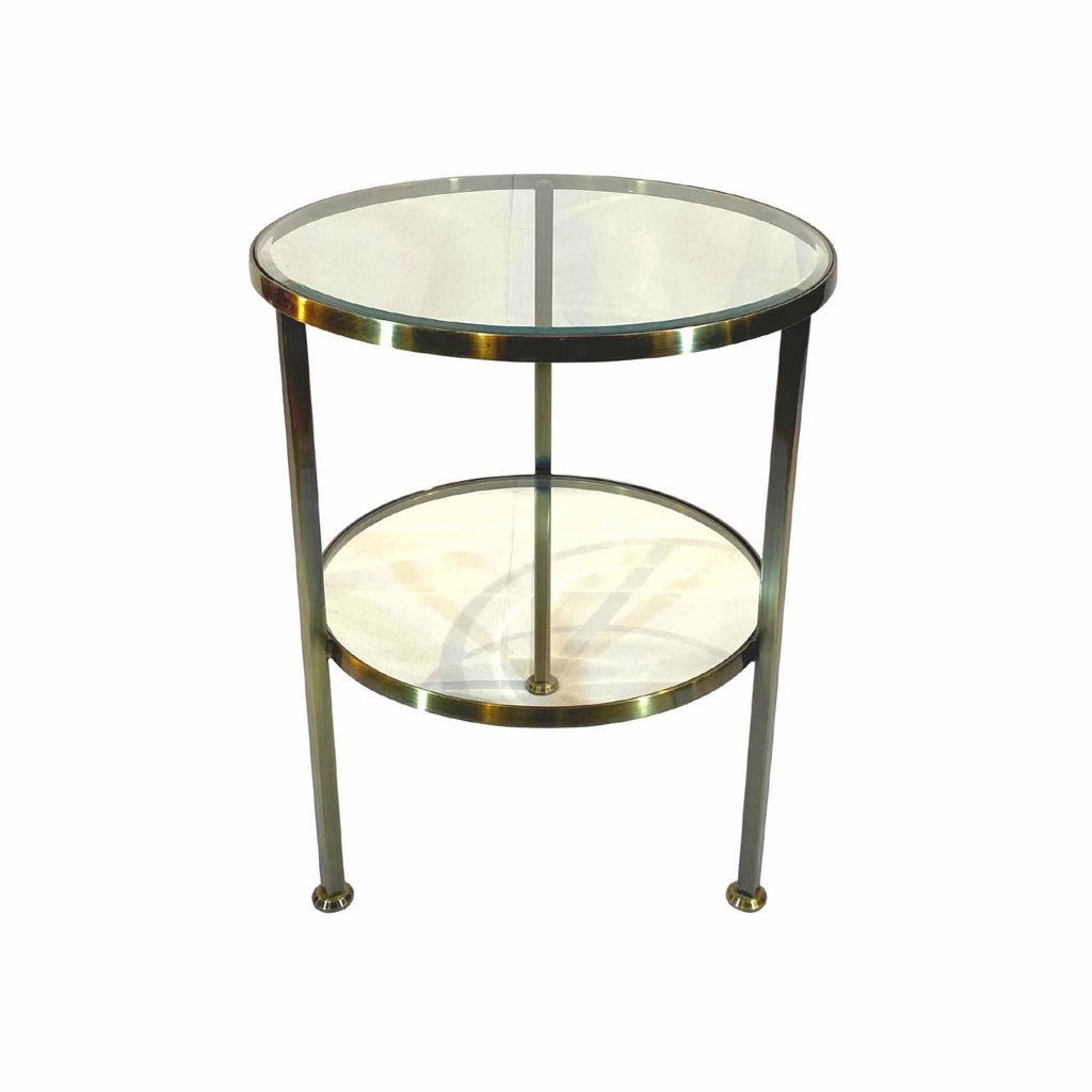 Brass Side Table - The Carriage House Interiors