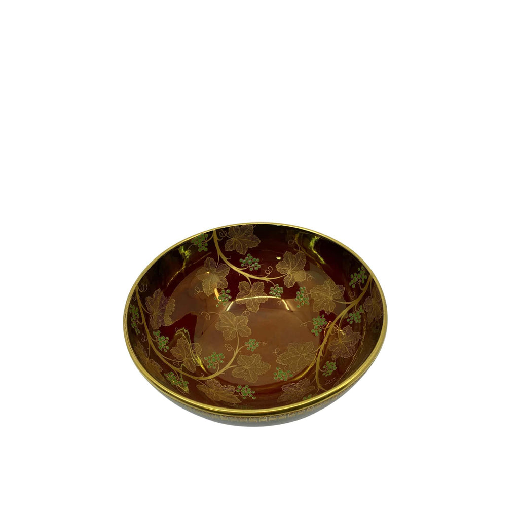 Carlton Ware Bowl, oriental bowl in green, gold and burgundy 