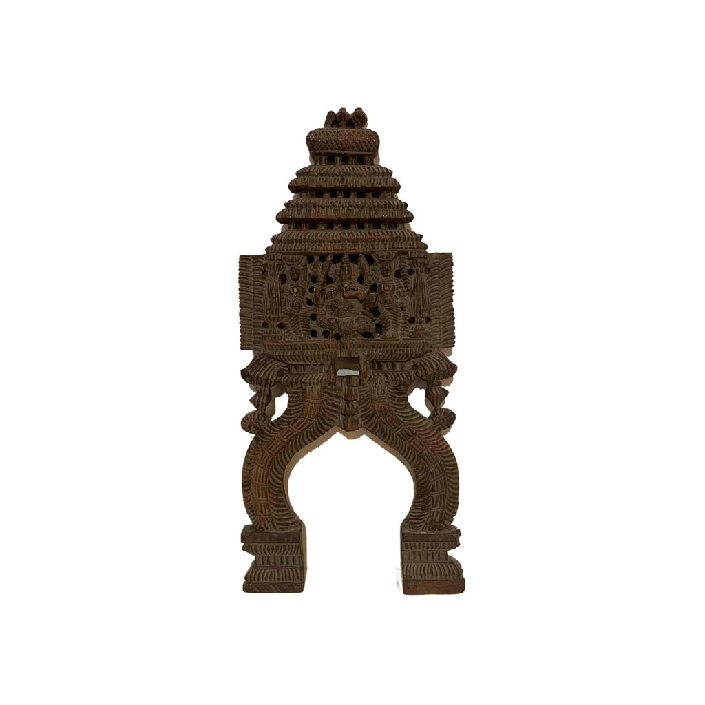 Wood Indonesian Sculpture with Wall Mount - The Carriage House Interiors