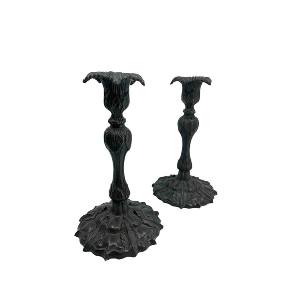 Pair of Candle Holders - The Carriage House Interiors