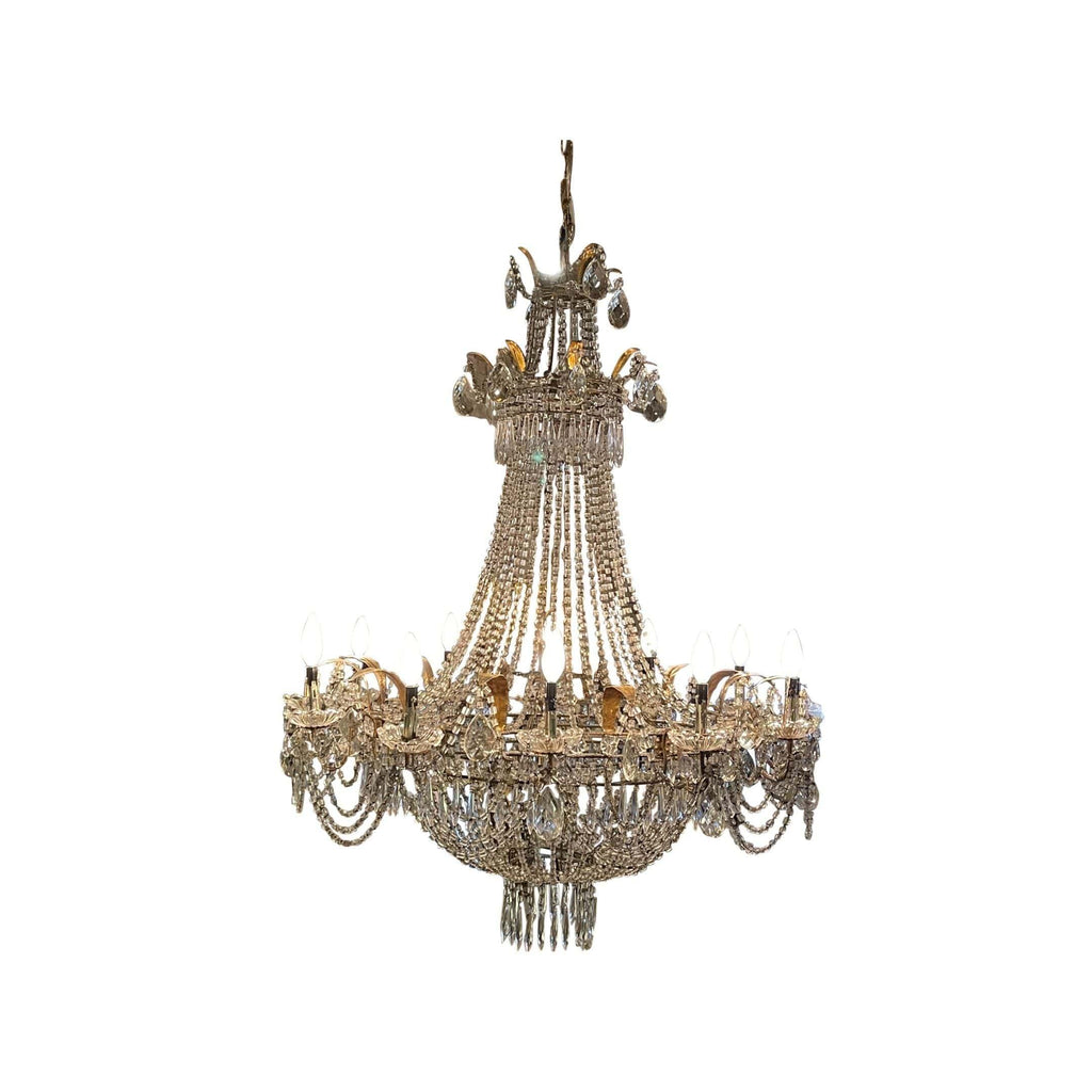 Crystal Chandelier - The Carriage House Interiors
